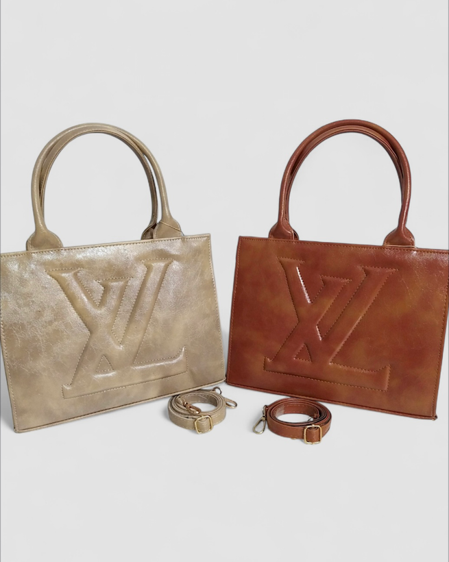 کیف زنانه چرم عسلی رنگ دسته دار اداری