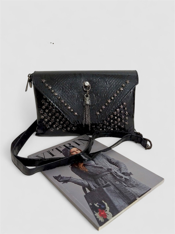 کیف دخترانه فشن پیرسینگ دوشی مشکی