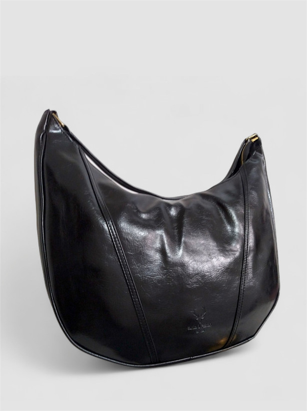 کیف چرم مشکی دانشجویی جادار