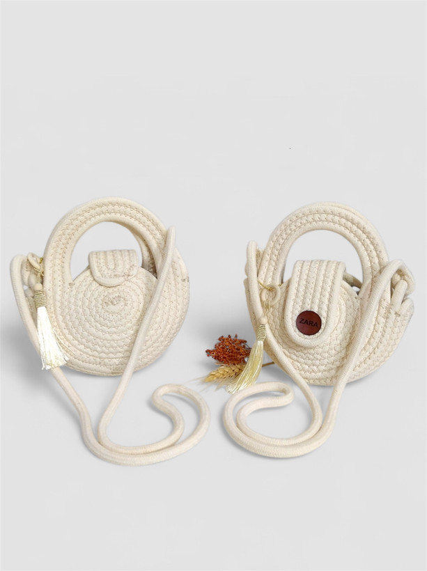 کیف زنانه کنفی زارا دوشی بسیار شیک و جادار