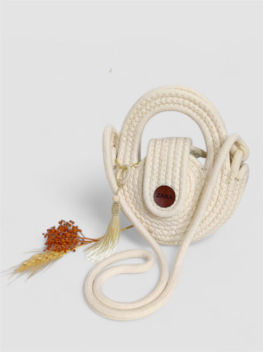 کیف قیطونی دخترانه زارا رنگ شیری