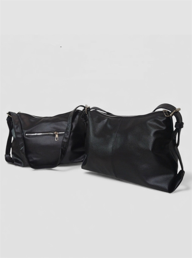 کیف زنانه دوشی چرم ساده مناسب اداره