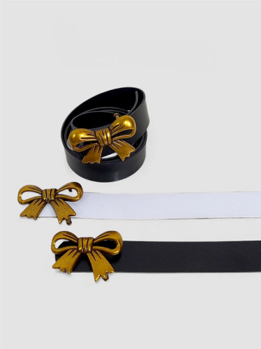 کمربند دخترانه سگک پاپیون مشکی