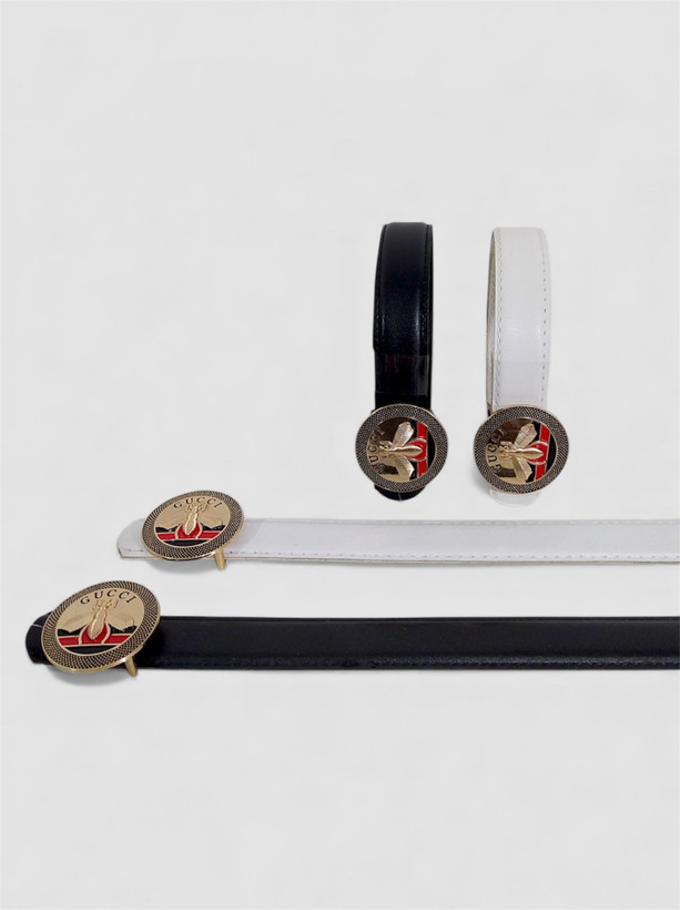 کمزبند زنانه دور دوخت گوچی سفید و مشکی